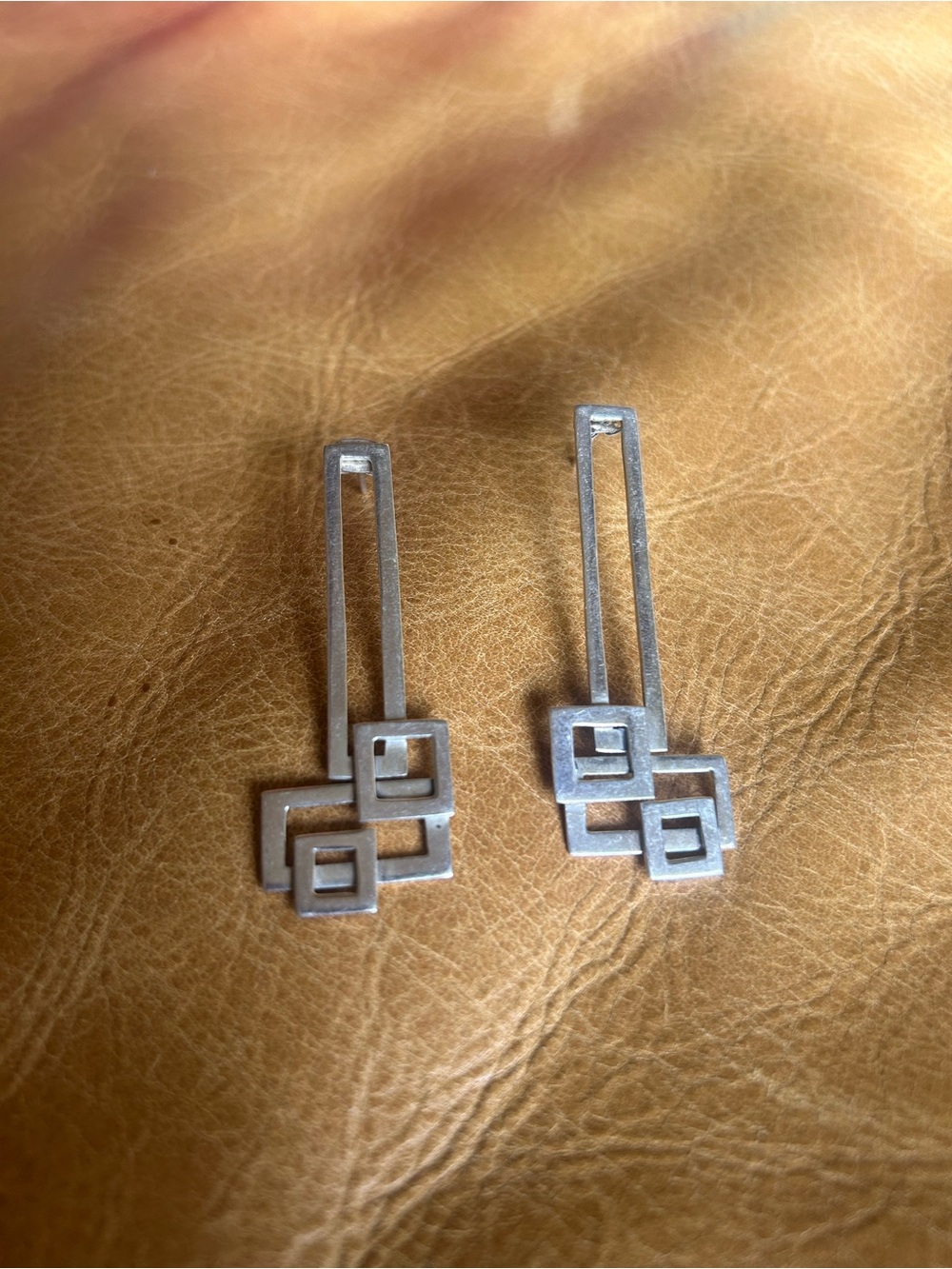 TEGO 925 Sterling Silver Geometric Drop Earrings